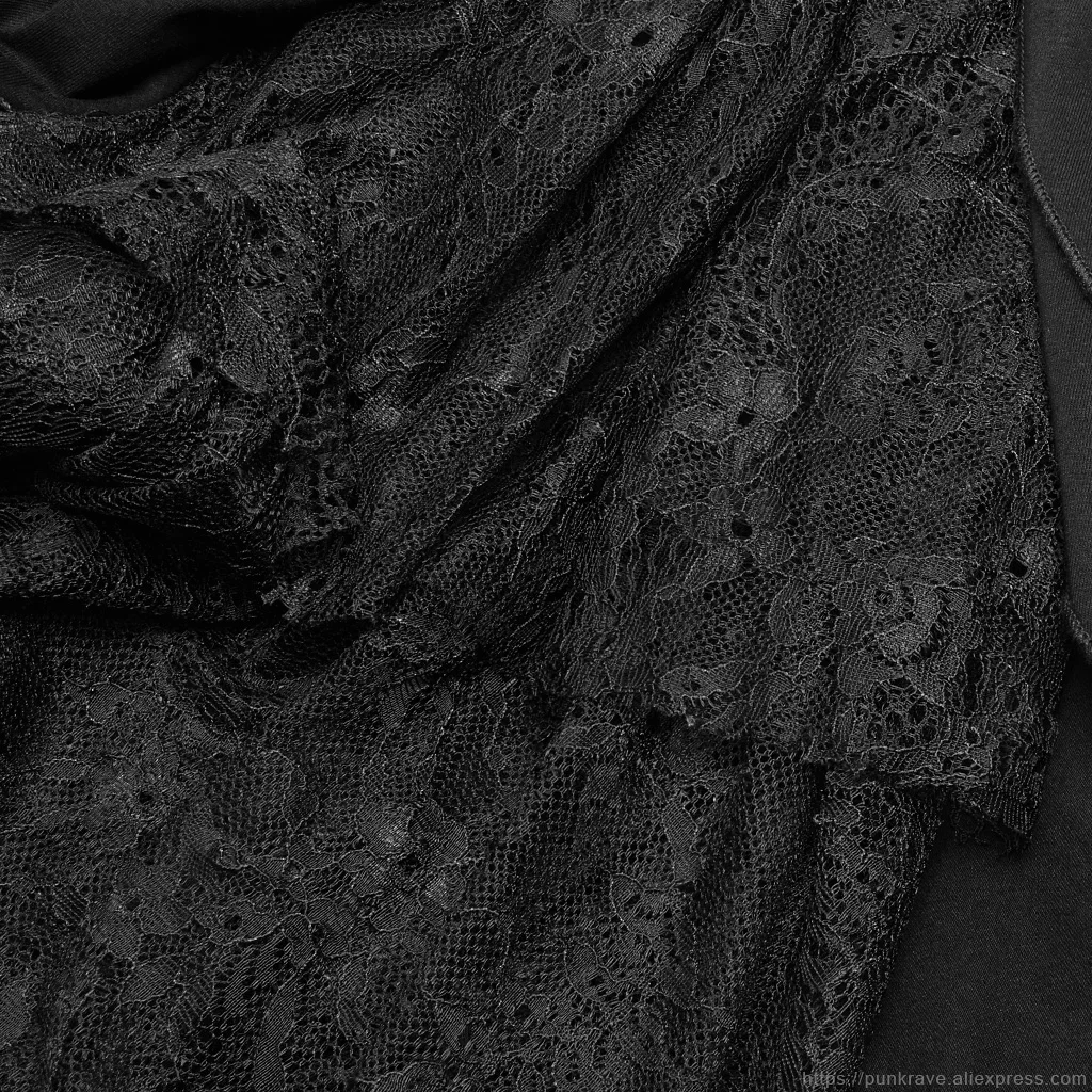 PUNK RAVE Women's Gothic Lace  Big Pendulum Trousers Punk Retro Sexy Party Club Holiday Flare Fashion Women Pants