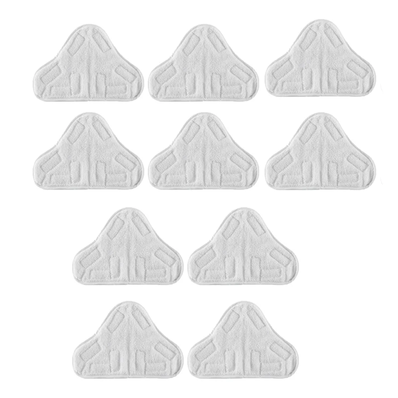 

10 упаковок сменных тканевых подушечек Паровая Швабра из микроволокна для швабры H2O X5, трехугольная Швабра