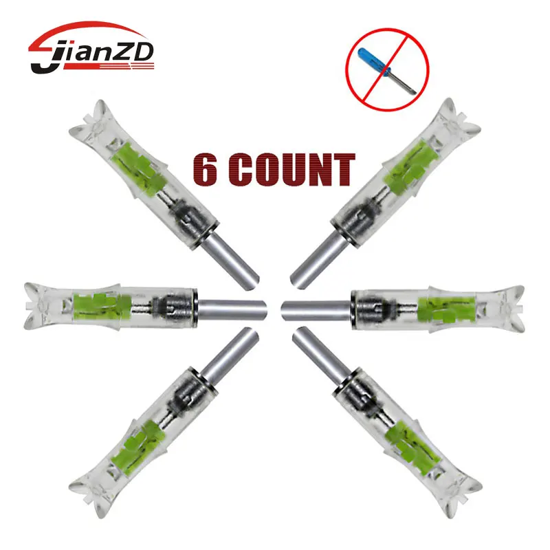 6 шт./упак. светодиодсветодиодный автоматическая подсветка хвостовик арбалета