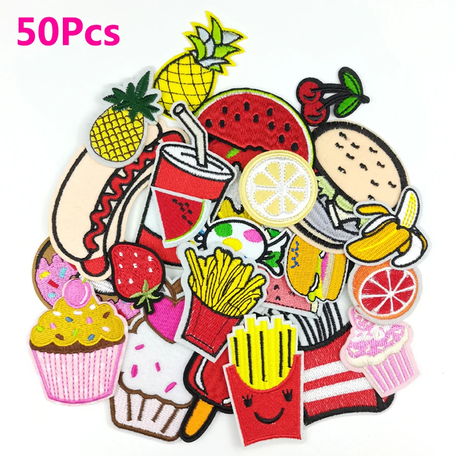 

50pcs/lot Cute Fashion Patches for Children lovely Girls Iron on Patch for Clothes Girils clothing DIY Accessory Wholesale