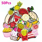 Симпатичные Модные нашивки 50 шт.лот для детей, Симпатичные нашивки для девочек, термоклеящиеся нашивки для одежды, девочек, одежды, аксессуары для творчества, оптовая продажа