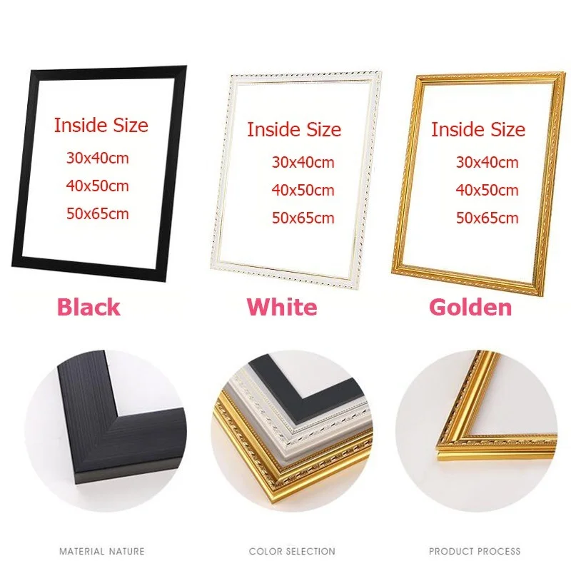

Simple wooden stretcher diy oil painting diamond mosaic thick wooden frame wall painting picture frame photo inner frame sticker