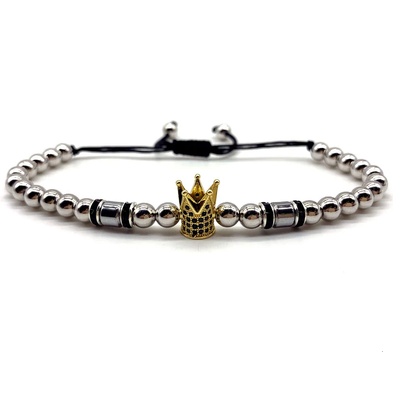 Мода 2020 Корона Регулируемый браслет для мужчин женщин темперамент