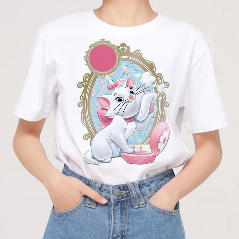 Женская одежда в Корейском стиле коллекция 2020 года летняя с принтом кота Kawaii