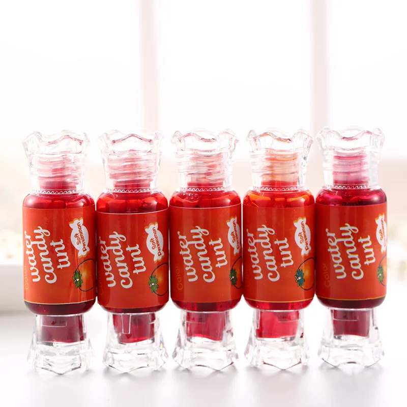 Жидкая матовая помада с красными фруктами конфетная татуировка прозрачный милый