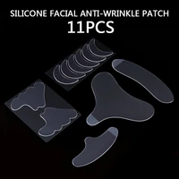 11pcs wrinkle removal patches chest neck eye sticker silicone skin pads reusable face lifting forehead transparent patch
