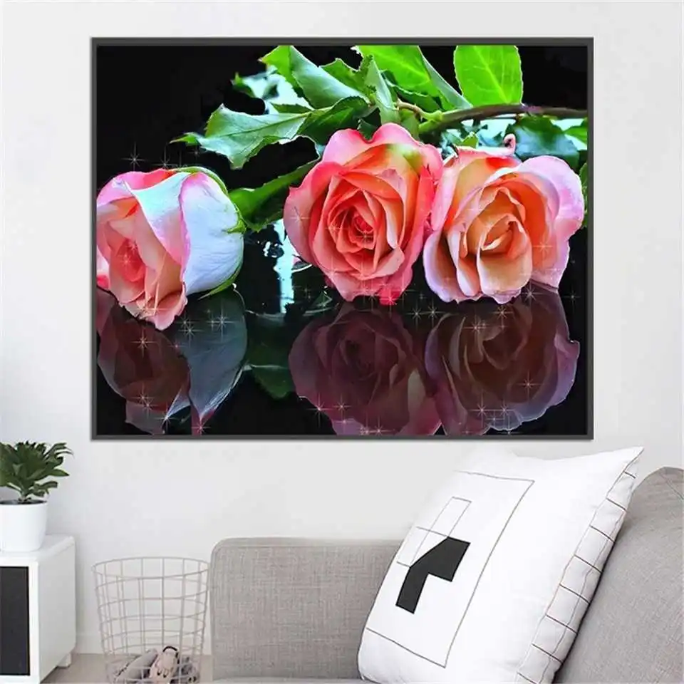 AZQSD полноразмерная алмазная живопись роза вышивка крестиком распродажа цветок 5d