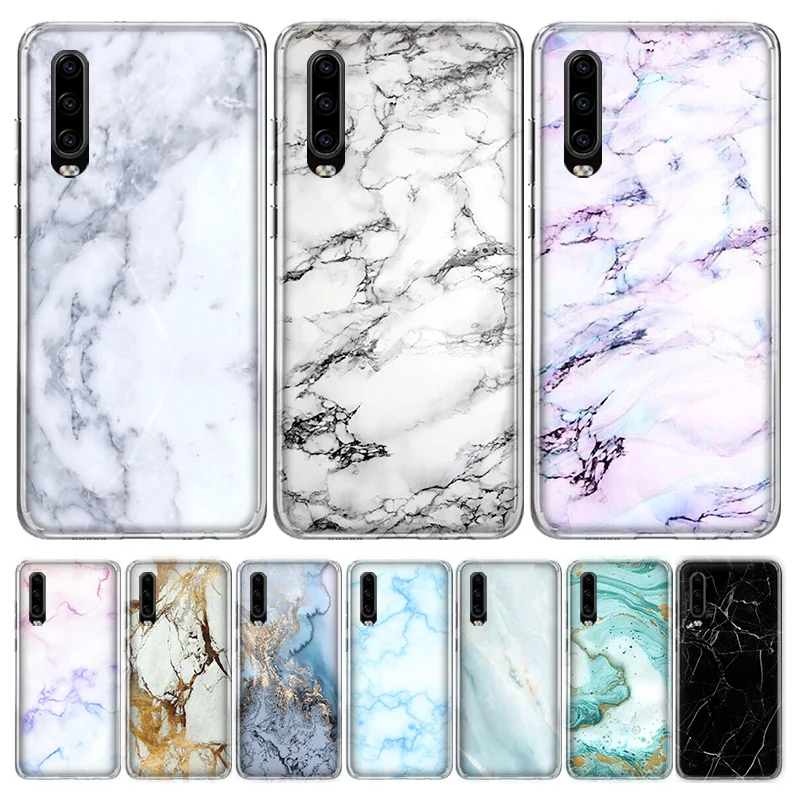 Гранитный скраб мраморный камень чехол для телефона Huawei P40 P30 P20 P10 Mate 10 20 30 Lite Pro P