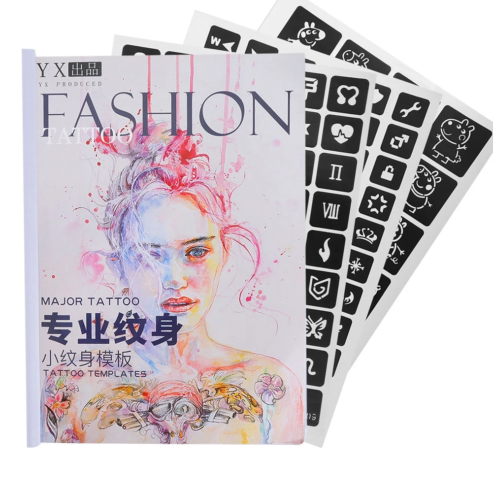 

A Set Professional 650Pcs Patterns Semi-Permanent PVC Waterproof Tattoo Stencil Airbrush Temporary Templates Beginners Necessary