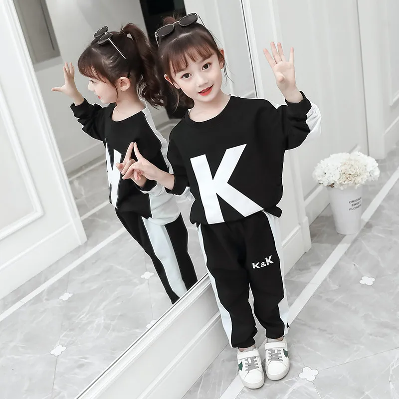 

Children Boy Girl Clothing Sets 2019 Autumn Spring Long Sleeve Girls Boy Set For Baby Toddler Outfit Children Clothes Suit 6-15T