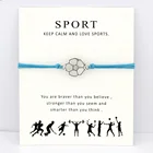 Футбольные баскетбольная подвеска, Браслеты Для Софтбола, бейсбола, поля, хоккея, тенниса, унисекс, ювелирные изделия, подарок, Прямая поставка