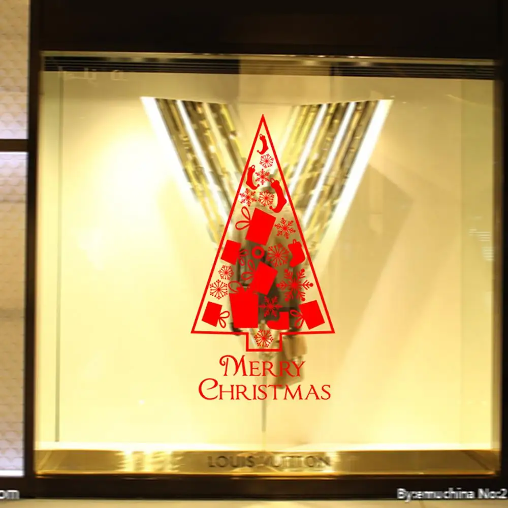 Рождественская елка декоративные наклейки на стену Счастливого Рождества для