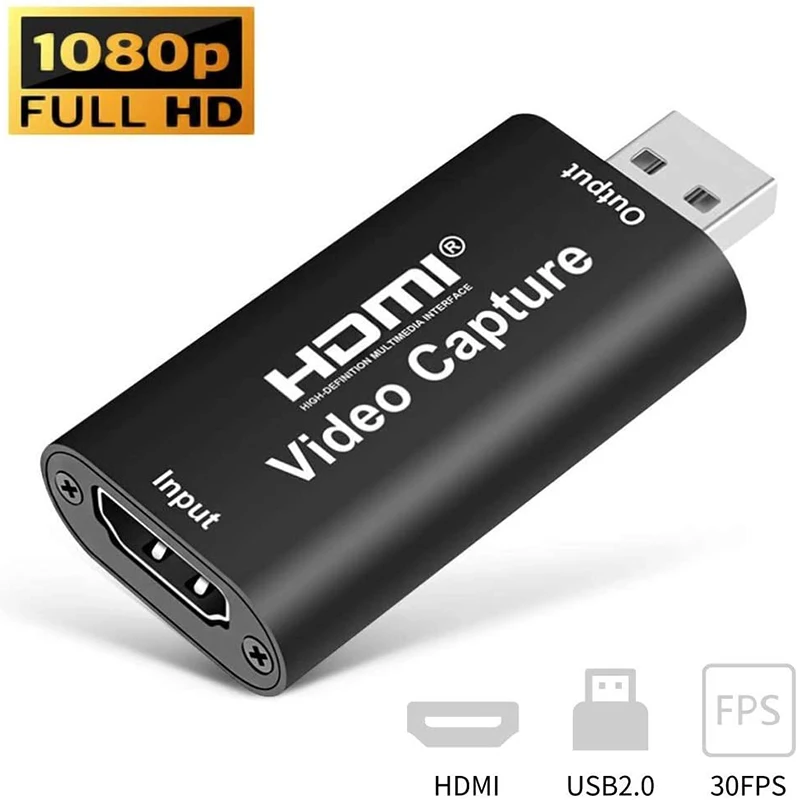 

O видео карты захвата 1080P HDMI к USB 2,0 видео запись для игр потокового обучения встречи прямого вещания