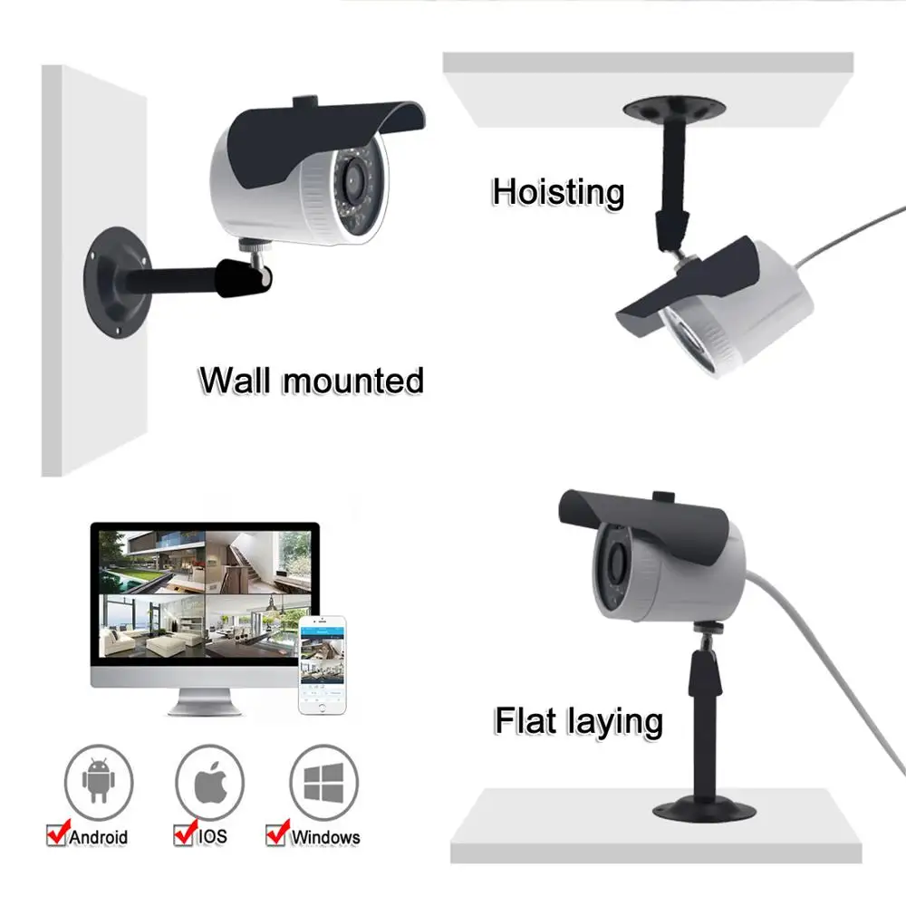 1080p cctv безопасности IP камера беспроводной HD wifi ir 2MP Крытый Открытый p2p наблюдение ONVIF улица 720P cam пуля yoosee
