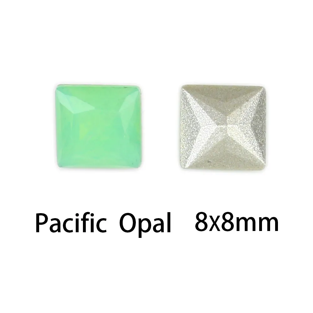 8 мм квадратный лак для ногтей Стразы с украшением в виде кристаллов Сияющие 3D