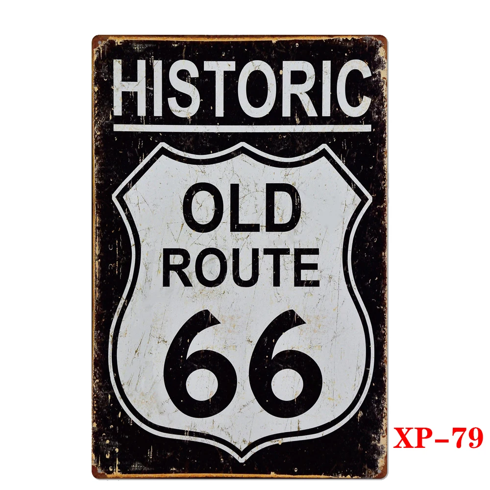 2020 Route 66 металлическая табличка металлический винтажный декор для паба бара