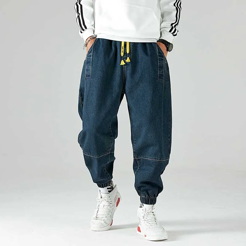 Модные шаровары мужские повседневные джоггеры джинсы хип хоп Свободные