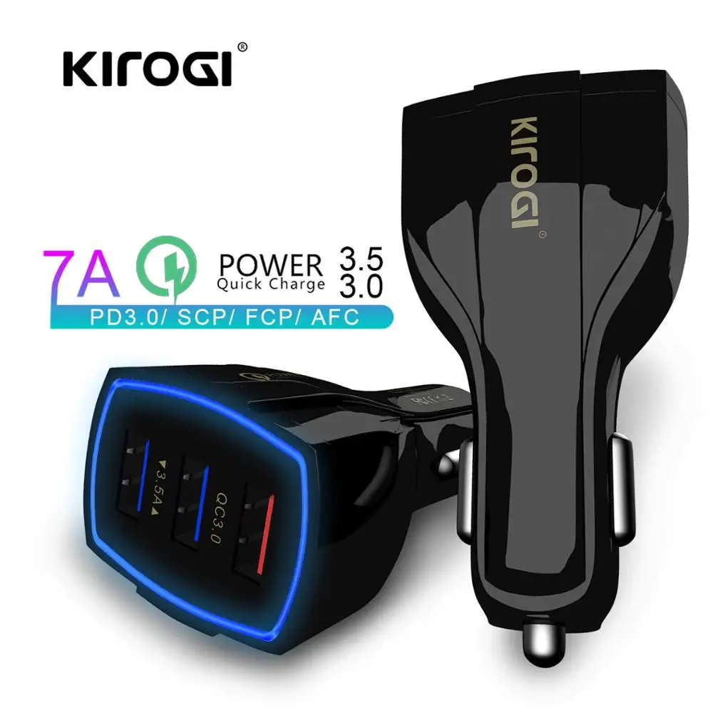 Автомобильное зарядное устройство QC 3 0 с USB портами и поддержкой быстрой