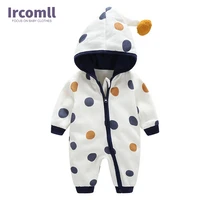 newborn baby romper kid jumpsuit hooded infant outfit clothes long sleeve polka dot baby rompers overalls of toddler body suit
