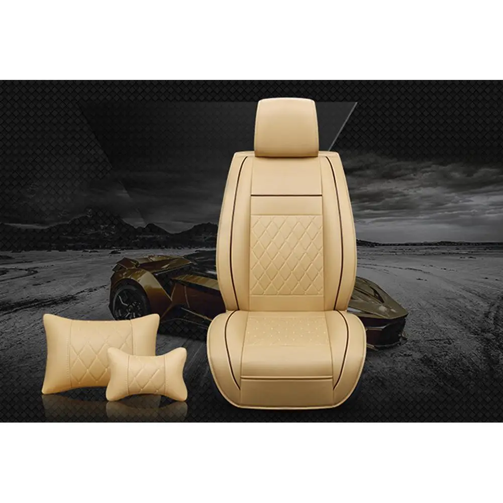 

HiMISS Universal All Car Leather Support Pad Car Seat Covers Cushion Accessories