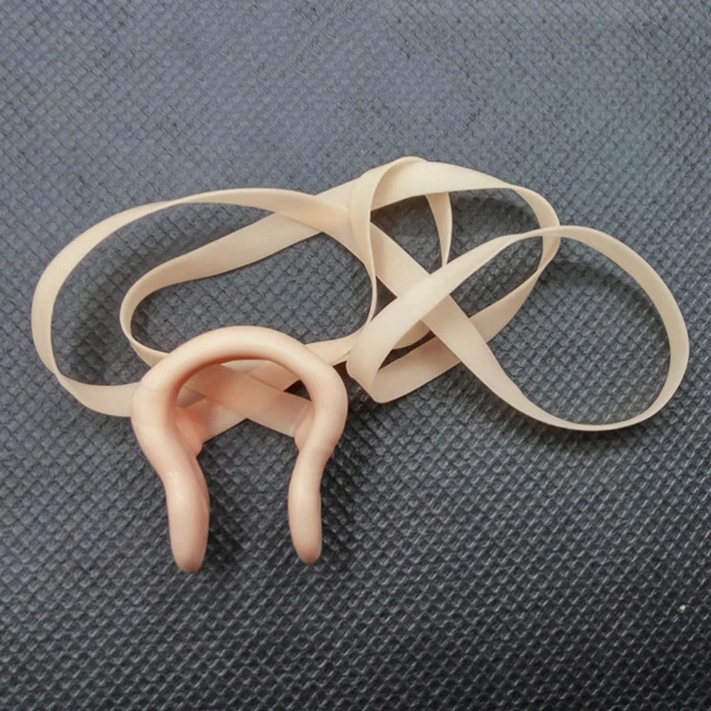 

6pcs Silicone Swimming Nose Clip with Strap Nose Protection Swimming Accessory for Kids and Adult