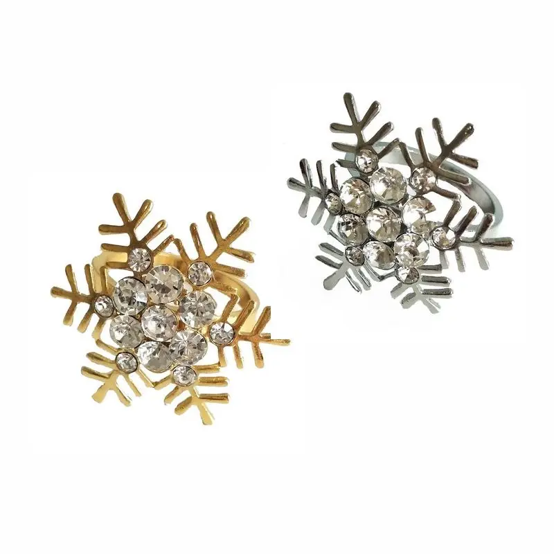 10PCS Upscale hotel Christmas snowflake napkin ring buckle cloth towel | Дом и сад
