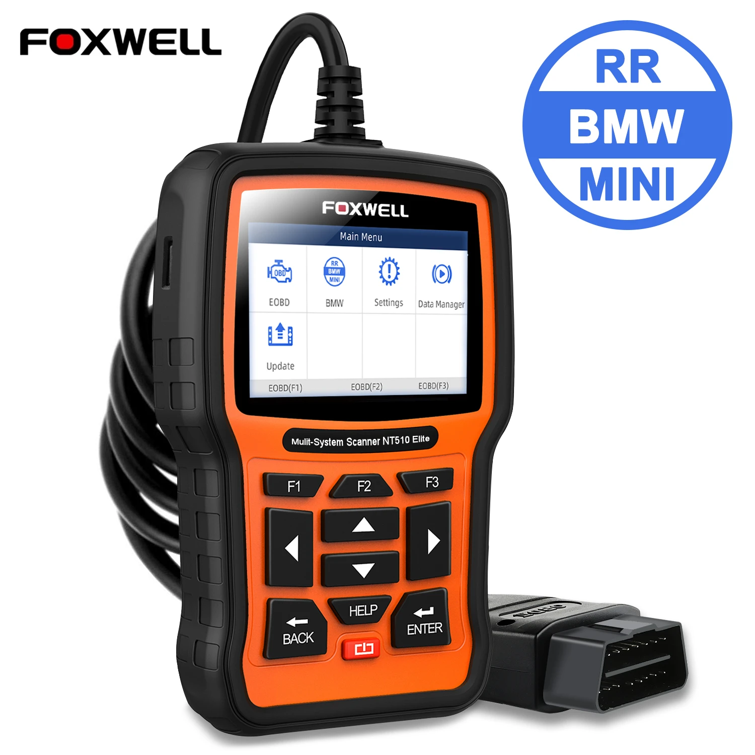 FOXWELL NT510 Elite OBD2 диагностический сканер антиблокировочная система тормозов
