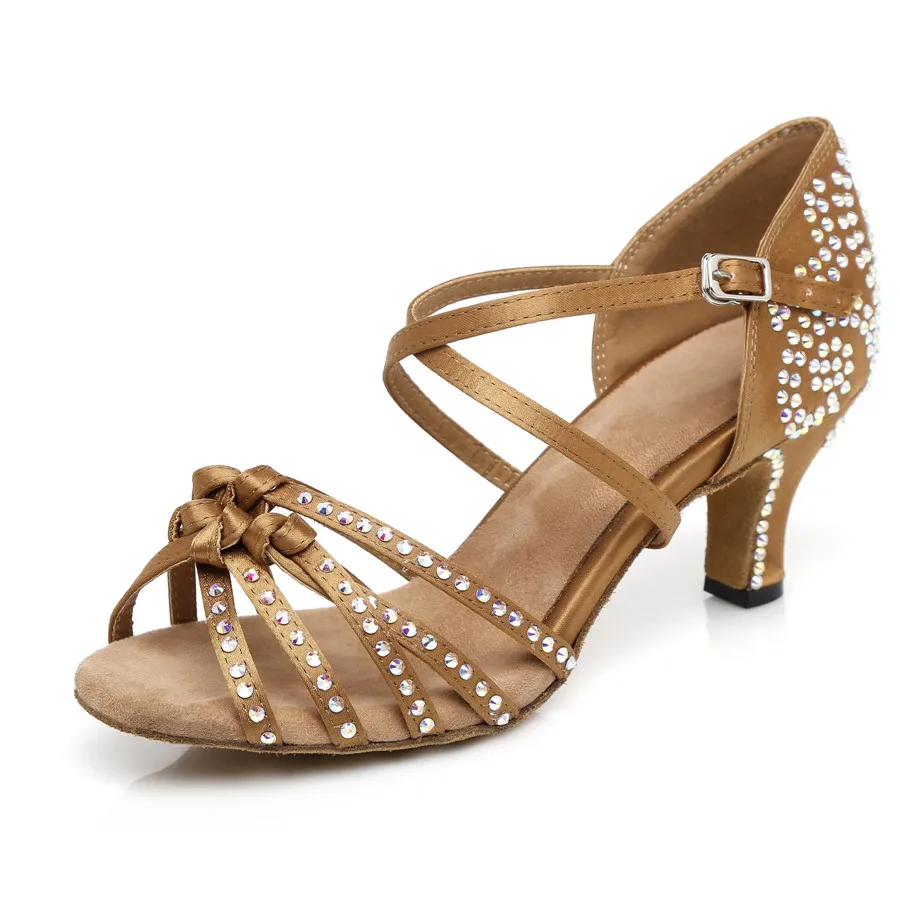Для женщин для Бальных и латиноамериканских танцев обувь Бронзовый темно
