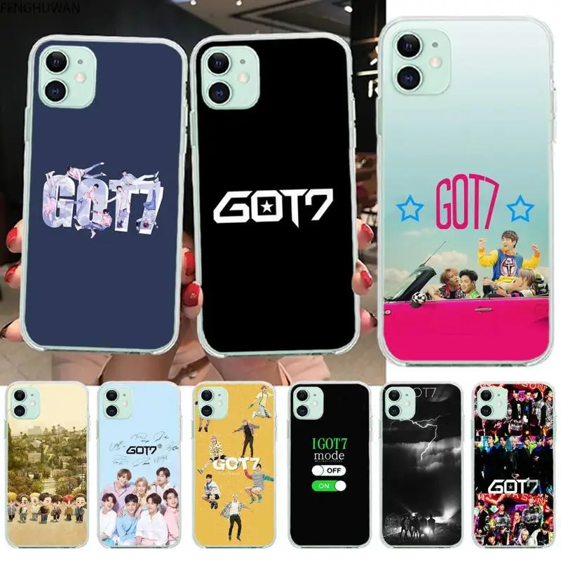 

PENGHUWAN Kpop idol got7 Phone Case for iphone 12 pro max 11 pro XS MAX 8 7 6 6S Plus X 5S SE 2020 XR cover
