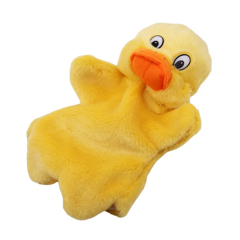 

Kids Lovely Animal Plush Hand Puppets Childhood Soft Toy Duck Shape Story Pretend Playing Dolls Gift For Children