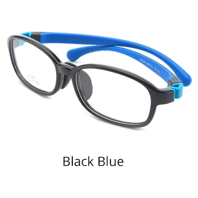 Black Blue Ralferty безопасные силиконовые очки, детские модные спортивные очки для мальчиков и девочек, для близорукости, по рецепту, без диоптрий, очки K19006 - Цвет оправы: Black Blue