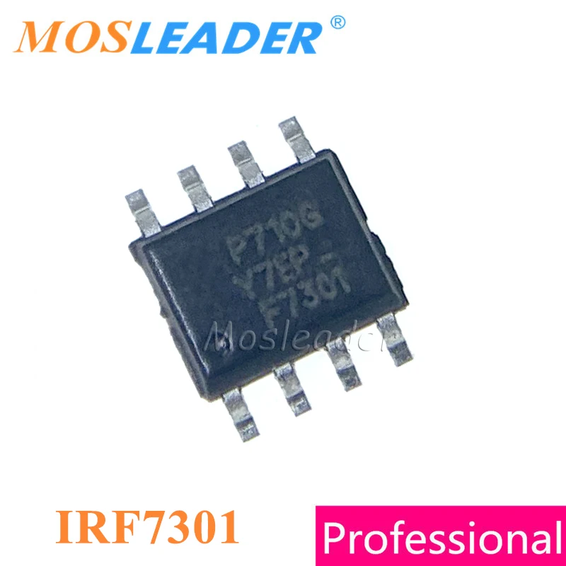 

Mosleader IRF7301 SOP8 100 шт. 1000 шт. IRF7301TRPBF IRF7301TR IRF7301PBF N-Channel 20V 5.2A, сделано в Китае, высокое качество