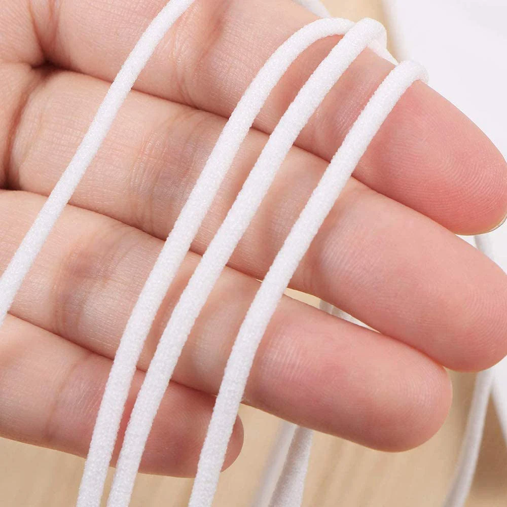 Эластичная лента для масок 10/20 м 3 мм 5 черного и белого цветов | Дом сад