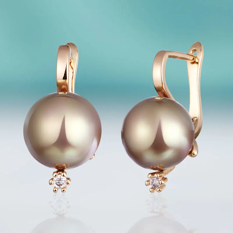 Женские серьги-обручи MAIKALE корейские сережки золотого цвета с фианитом и