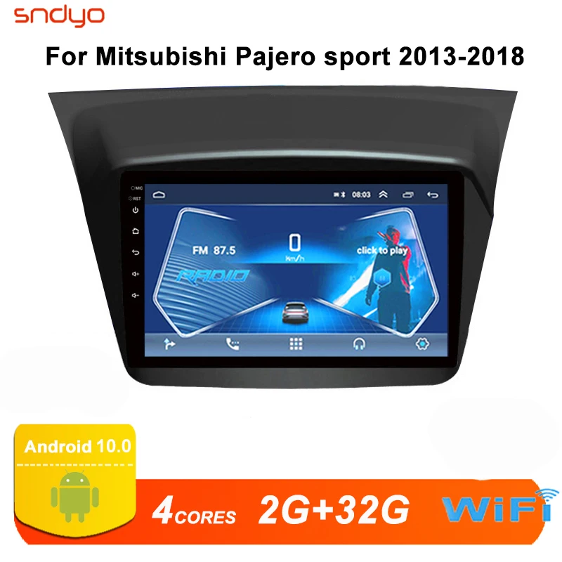 Автомобильный мультимедийный плеер для Mitsubishi Pajero sport 2013 2018 9 дюймов Android 10 радио GPS