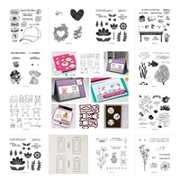 new 2021 garden and animal and daily cover new metal cutting dies and stamps scrapbook diary decoration stencil embossing
