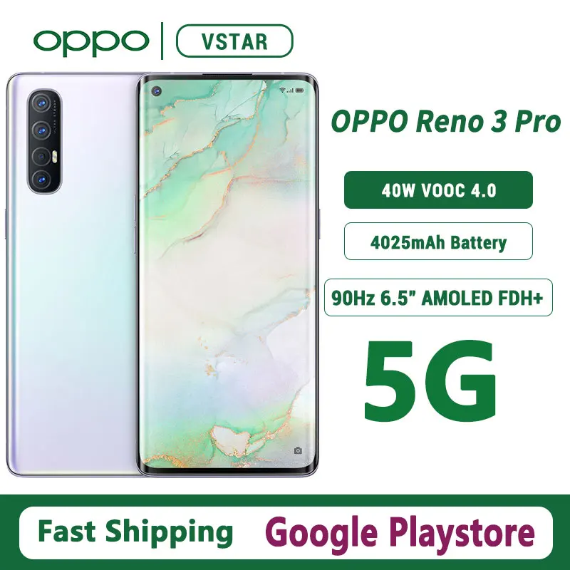 Смартфон OPPO Reno 3 Pro оригинальный 6 5 дюйма 90 Гц AMOLED Snapdragon 76 VOOC Flash Charge 4 0 NFC Google play |