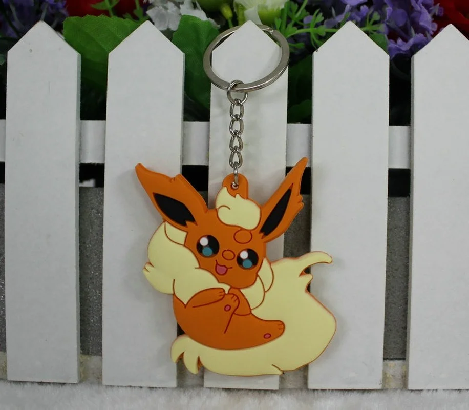 Брелок для ключей Pokemon Eevee милый мультяшный персонаж аниме школьная сумка