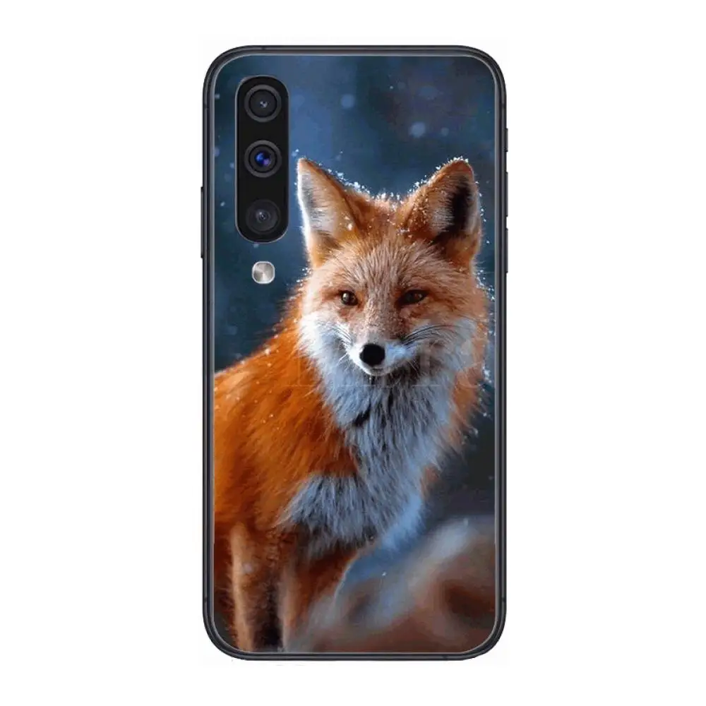 

Back Trend Fox Cute Anima Phone Case Hull For Samsung Galaxy A 3 5 6 7 8 9 E 2018 Plus 2017 E S Black Shell Art Cell Cover TPU