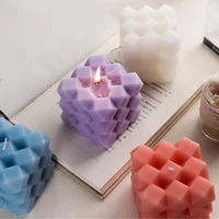 cube shape mini candle gifts in the form of candles for indoor home decoration aromatic soy wax candle interior giftscandlesnew