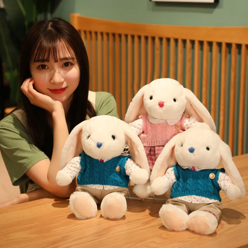 

32/42 см милые влюбленные Кролик Плюшевые ношение игрушек свитер кролик кукла детский день рождения Рождественские подарки для детей