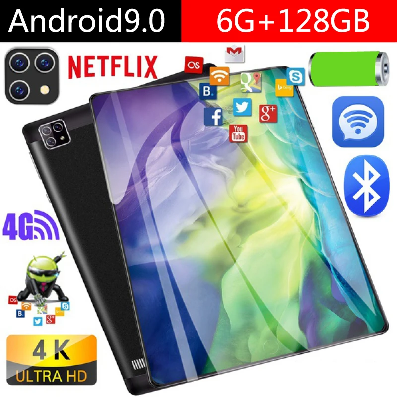 

Планшет на Android 2022, экран 10,1 дюйма, 6 ГБ + 9,0 ГБ, Wi-Fi