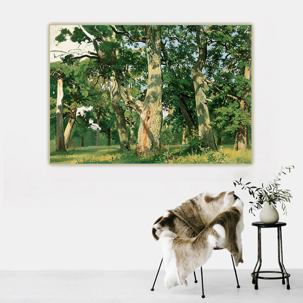 

Holover Canvas Oil Painting Ivan Shishkin"Oaks. Evening"Touring Exhibition School Aesthetic Backdrop Home Interior Decoration