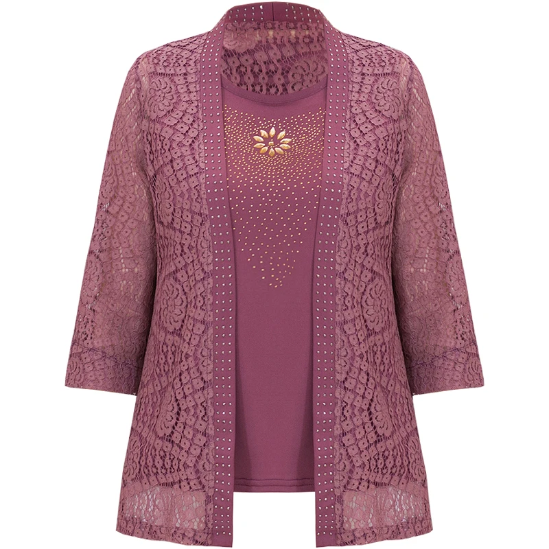 2 шт./компл. весна осень размера плюс мать Топы Одежда алмаз без рукавов женский