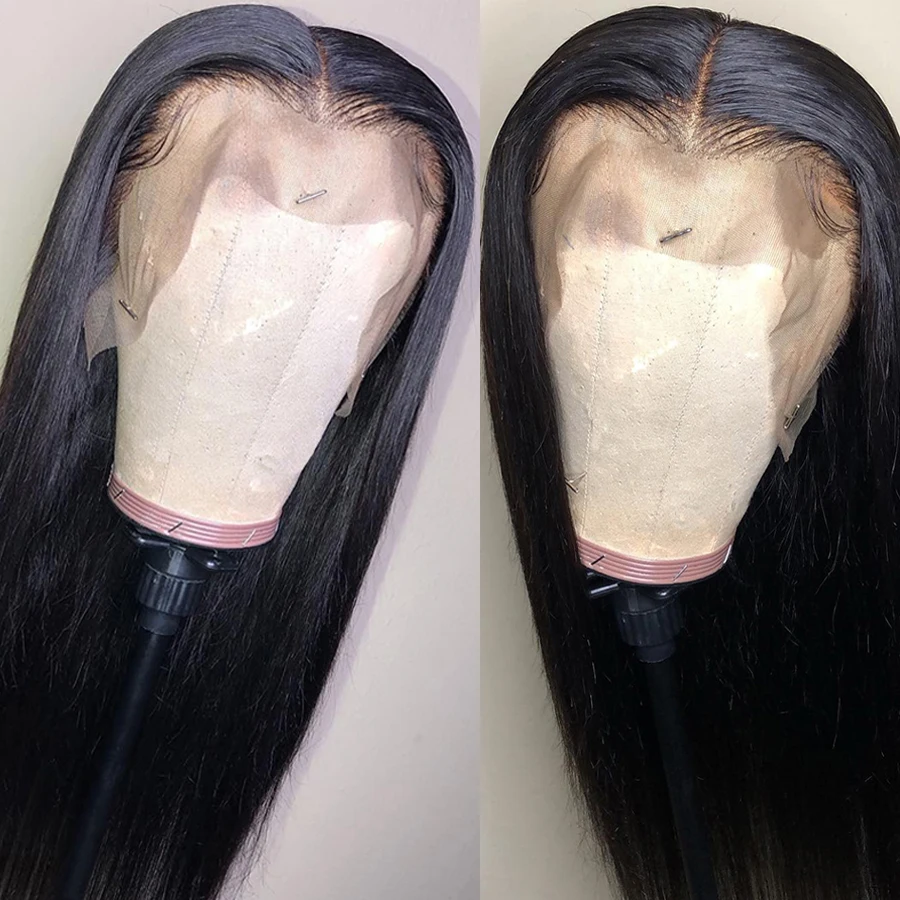 Парики из натуральных волос на кружевной 13 × 4 кружева передние человеческие