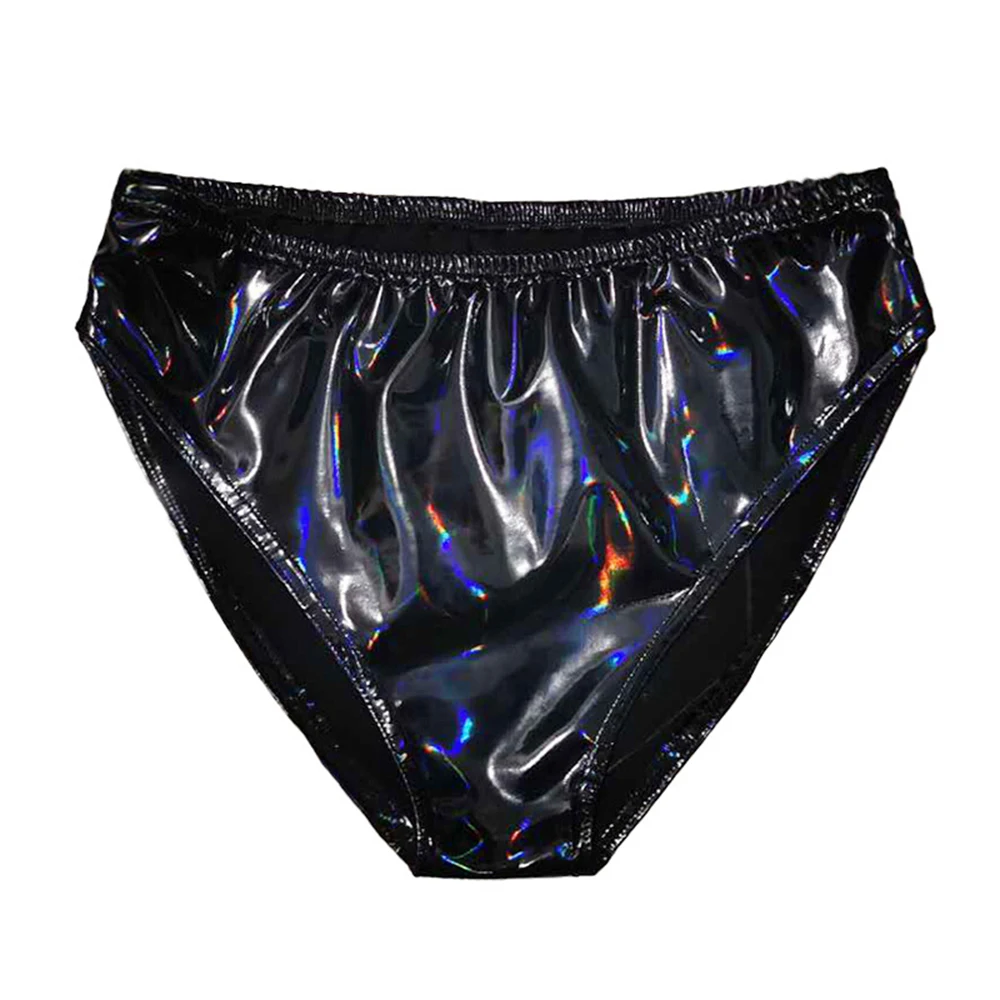 Faux Leather Briefs Women Sexy Slink Shiny Wet Look Panties Bikini Thong Brief Clubwear Exotic Lingerie M-3XL 3 Styles