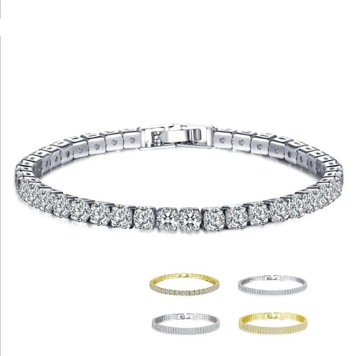 

2022 New One row three rows full of diamond zircon bracelets Crystal from Swarovskis Fashion ladies bracelet gifts Christmas