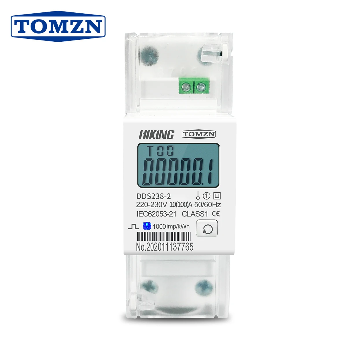 10(100)A 220V 230V 50HZ 60HZ 100A двунаправленный однофазный активный экспорт энергии кВт/ч Din