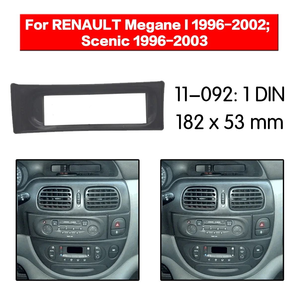 

Stereo Panel Plate Car Radio Fascia Surround For RENAULT Megane I 1996-2002 Scenic 1996-2003 DVD Refitting Frame Dash Kit