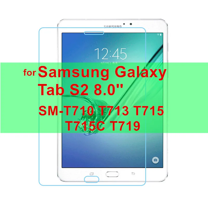 Tab S2 8.0 T710 С уровнем твердости 9H закаленное Стекло для Samsung Galaxy Tab S6 10,5 Экран протектор для Samsung Galaxy Tab S5E S4 S3 S2 S T830 T835 T720 T710 - Цвет: Tab S2 8.0 T710